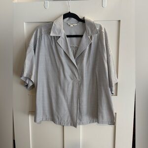 Max Studio Striped Collared Shirt NWOT